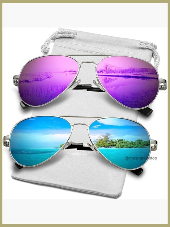 Polarized Aviator Sunglasses with Metal Frame and Spring Hinge main image 7
